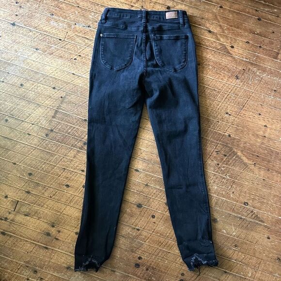 Judy Blue black raw hem skinny fit 7/28 normcore jeans - Picture 4 of 4